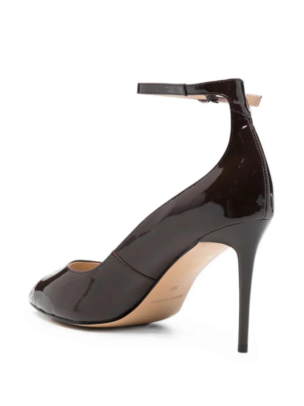 SERGIO MORETTI FIRENZE peep-toe ankle-strap pumps Bruin