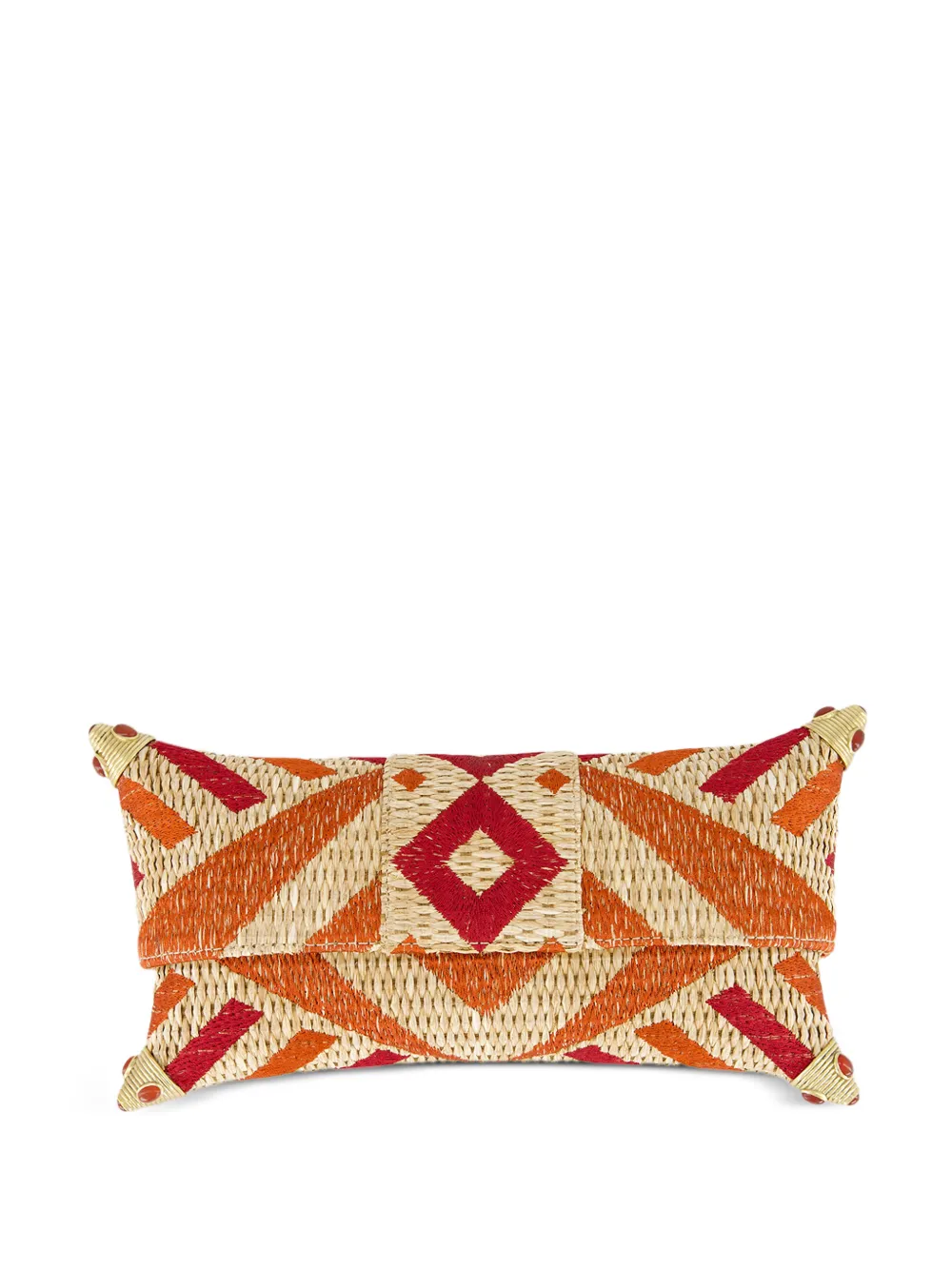 BAVASH DESIGN Clutch Cecil con ricamo - Toni neutri