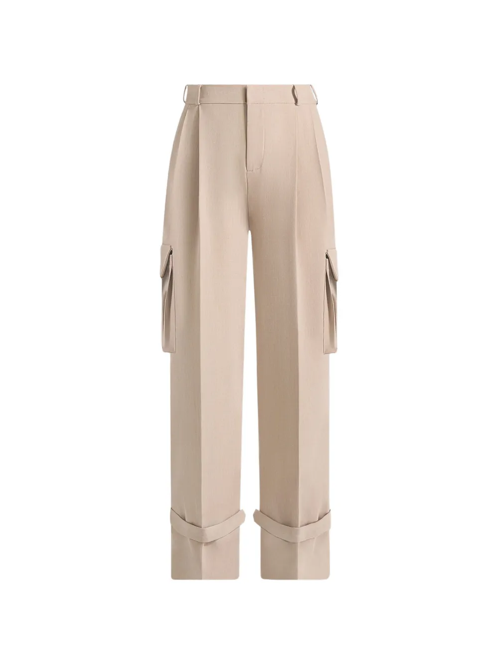 Manière De Voir Danielle tailored pleated cargo trousers beige - Toni neutri