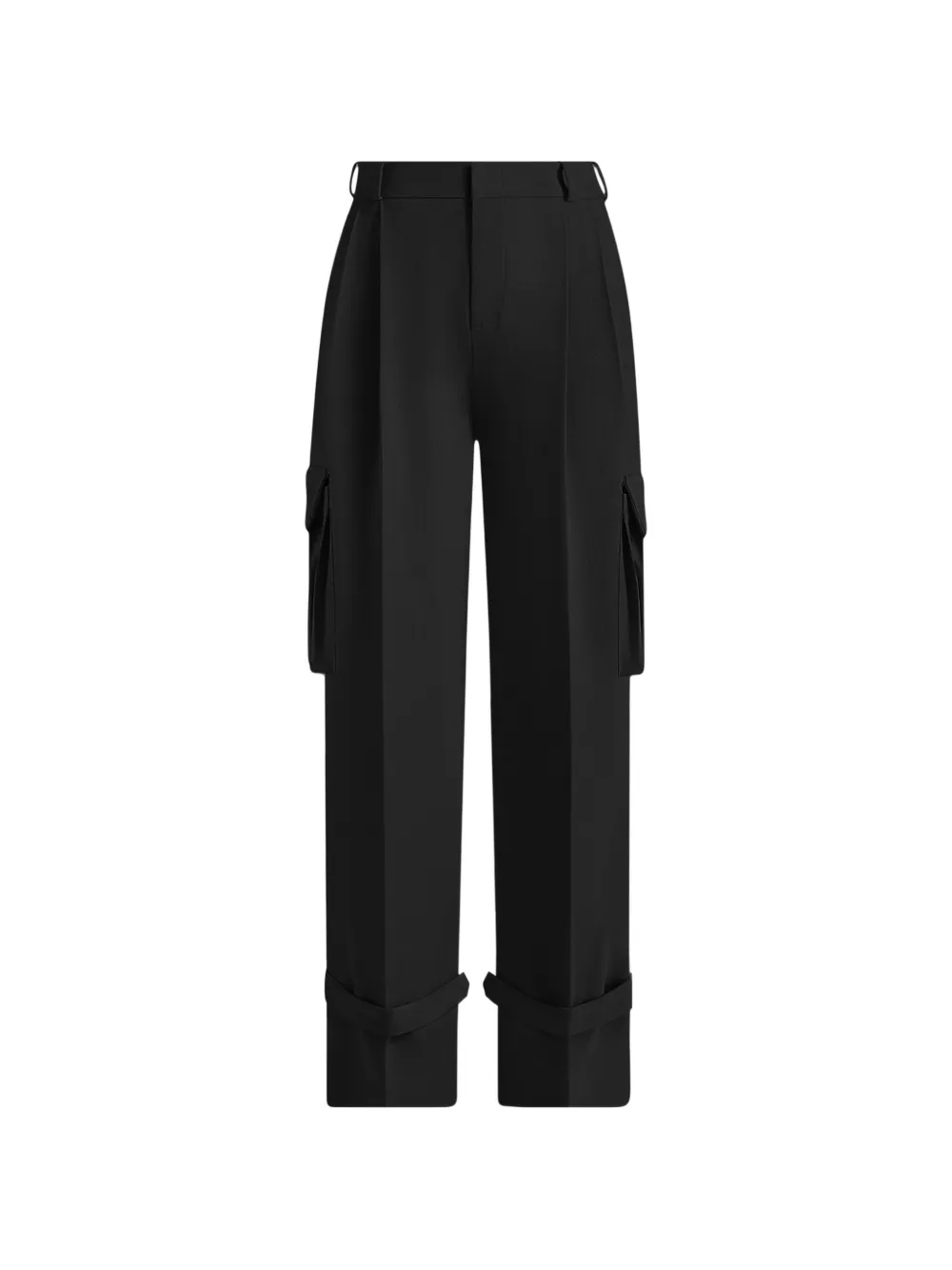 Manière De Voir Danielle tailored pleated cargo trousers black - Nero