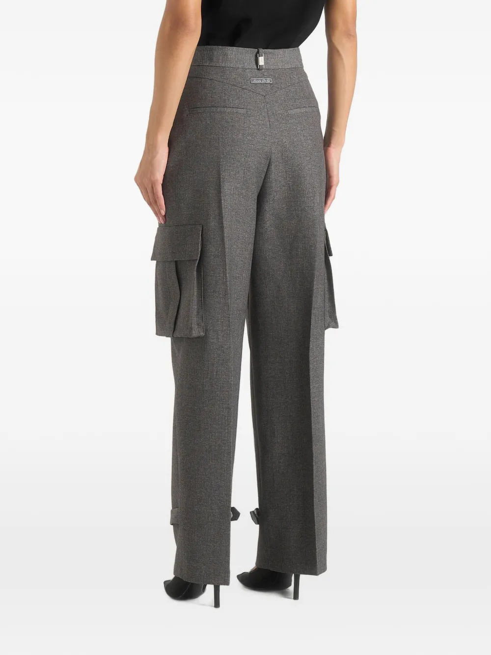 Manière De Voir Danielle cargo pantalon met textuur en plooien Grijs
