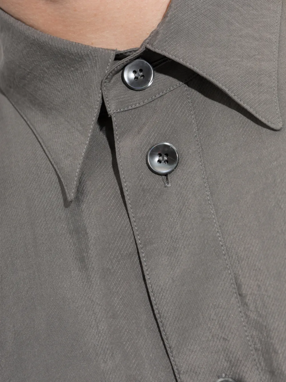 Giorgio Armani Overhemd met klepzak Grijs
