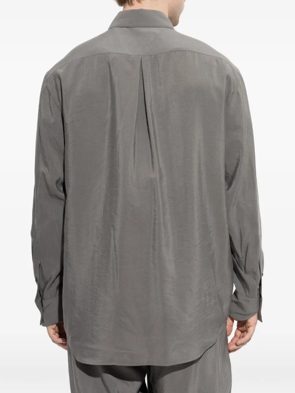 Giorgio Armani Overhemd met klepzak Grijs