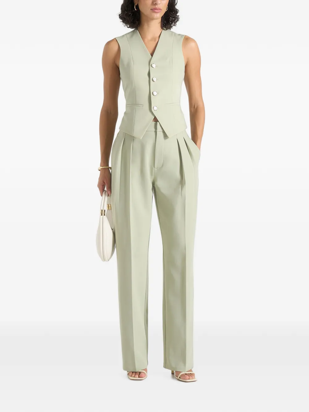 Manière De Voir Julie pantalon met plooien Groen