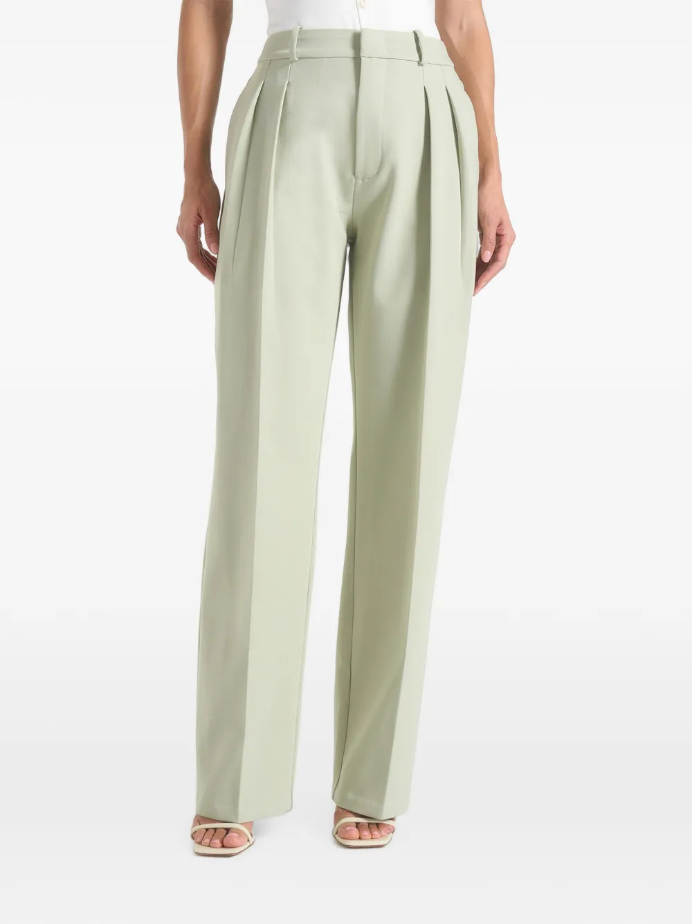 Manière De Voir Julie in sage tailored twin pleat trousers - Grün