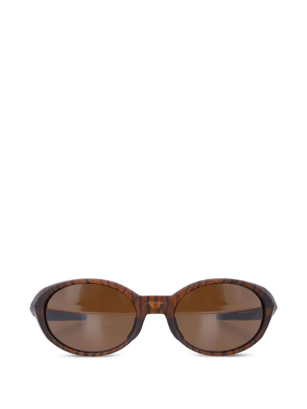 Oakley Occhiali da sole ovali con stampa Tiger - Marrone