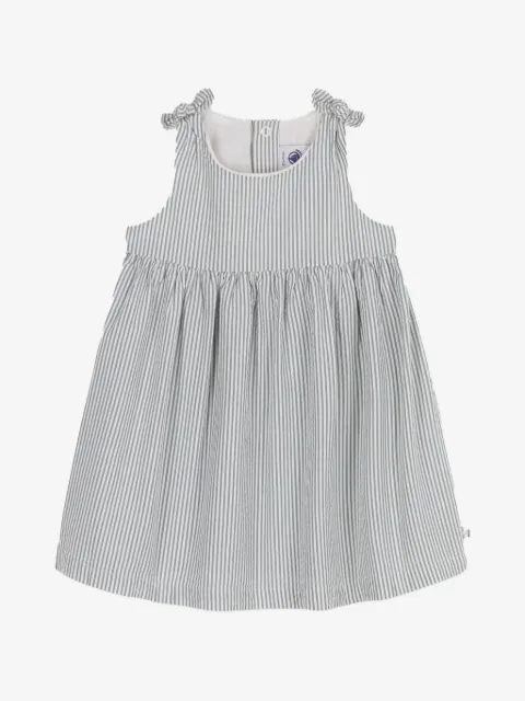 Petit Bateau striped seersucker mini dress