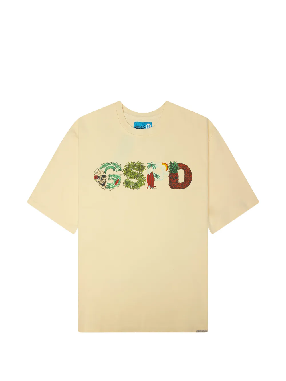 Godspeed Surfs Up Graphic-print T-shirt In Neutrals