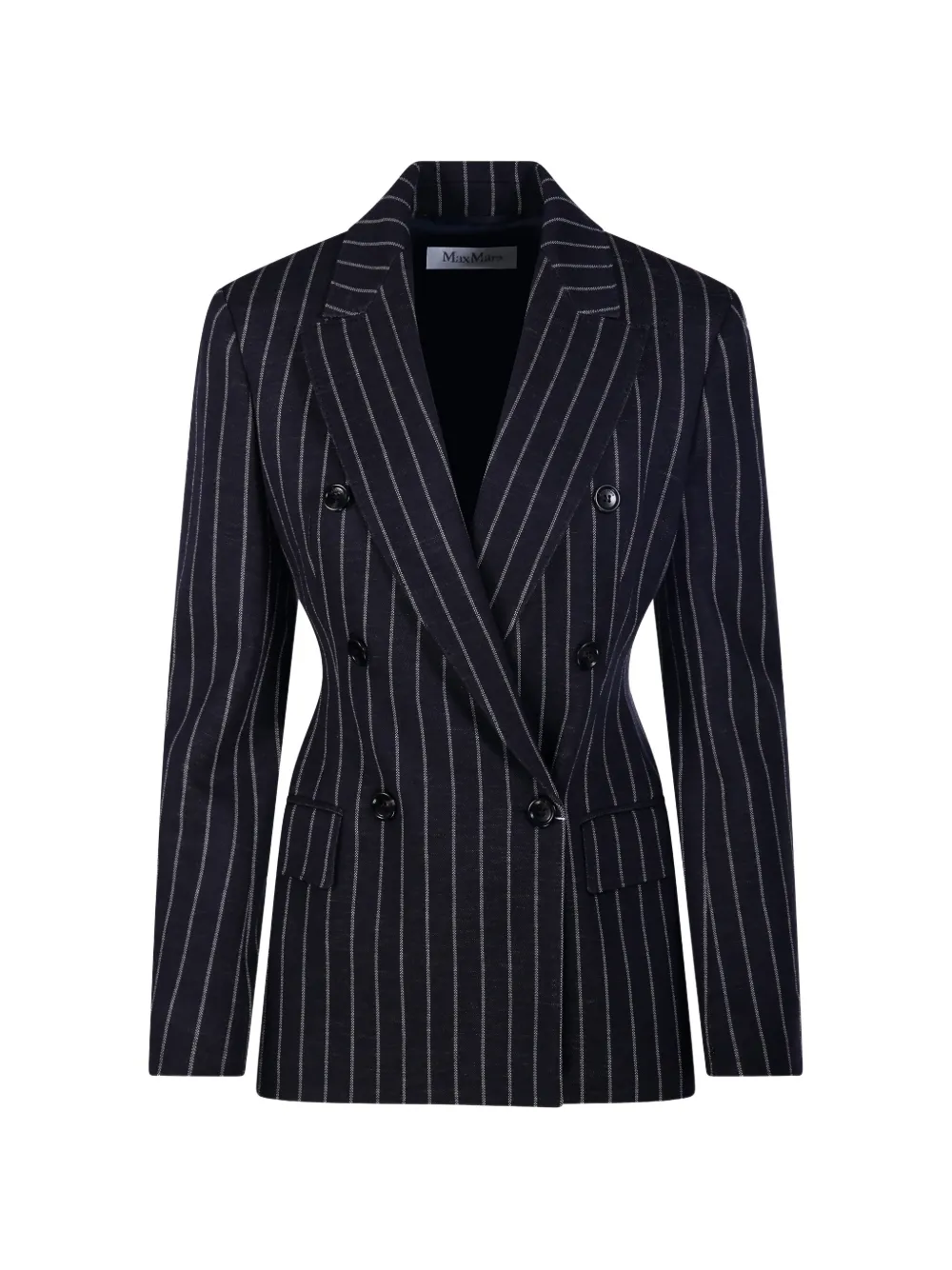 Max Mara pinstripe double-breasted blazer - Blau