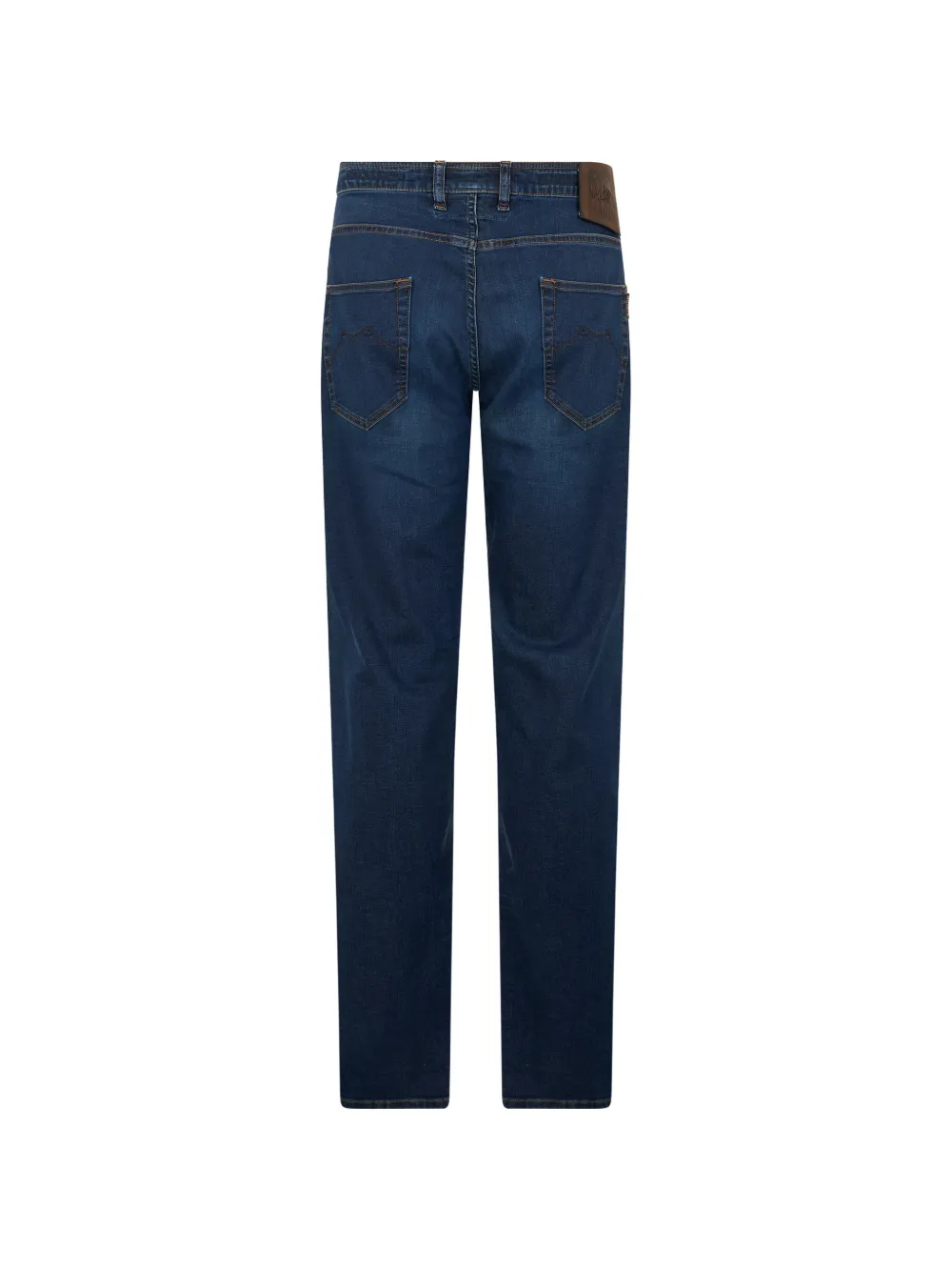 Moorer High-waist straight jeans Blauw