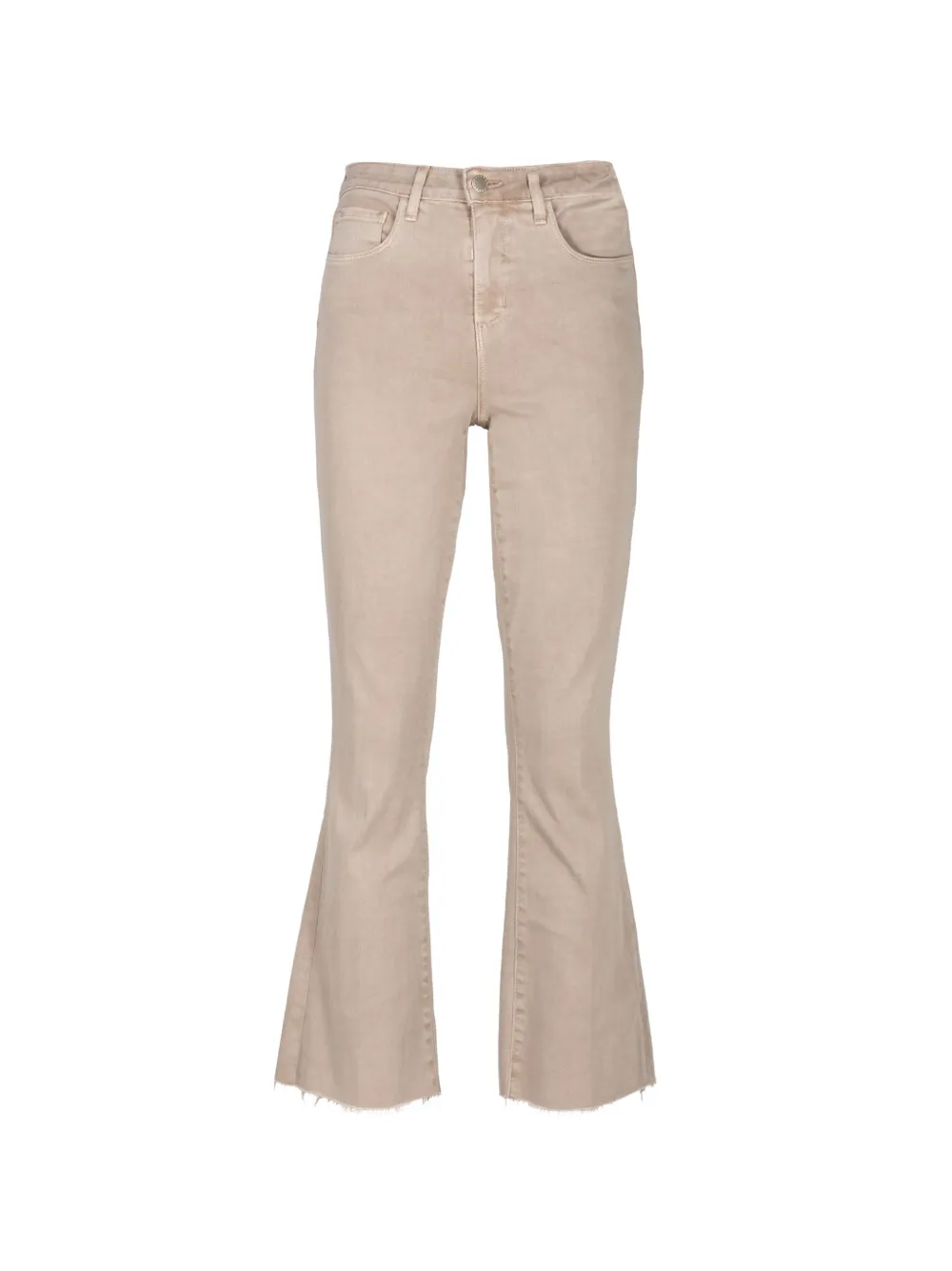 L'Agence Kendra cropped flared jeans - Nude