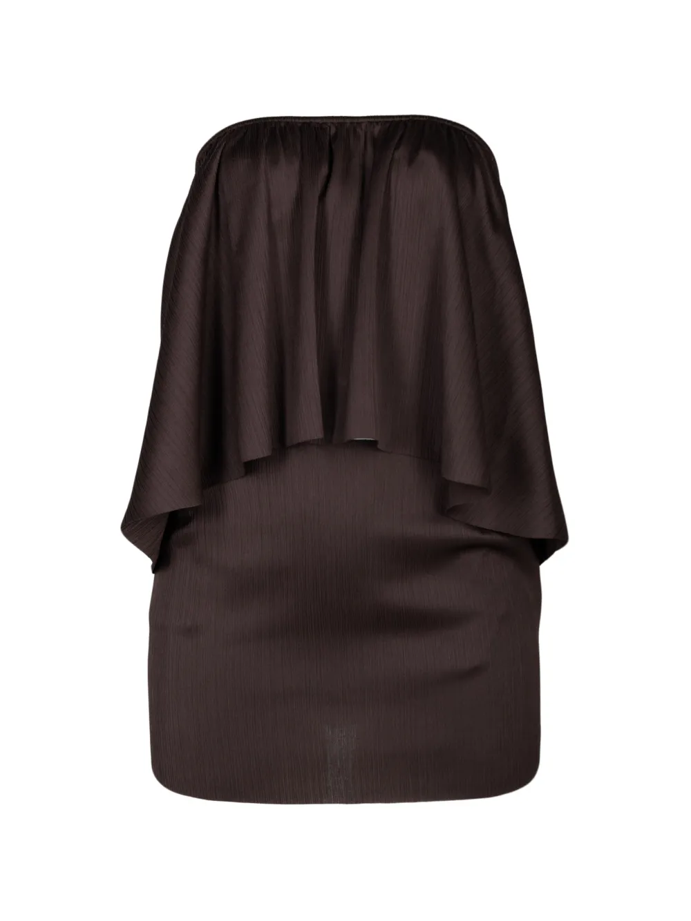Vince convertible plissé cape top - Marrone