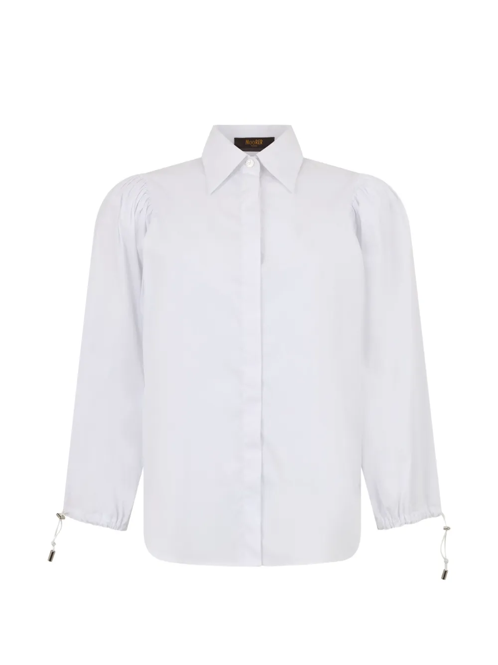 Moorer Daina elastic-cuff shirt - White