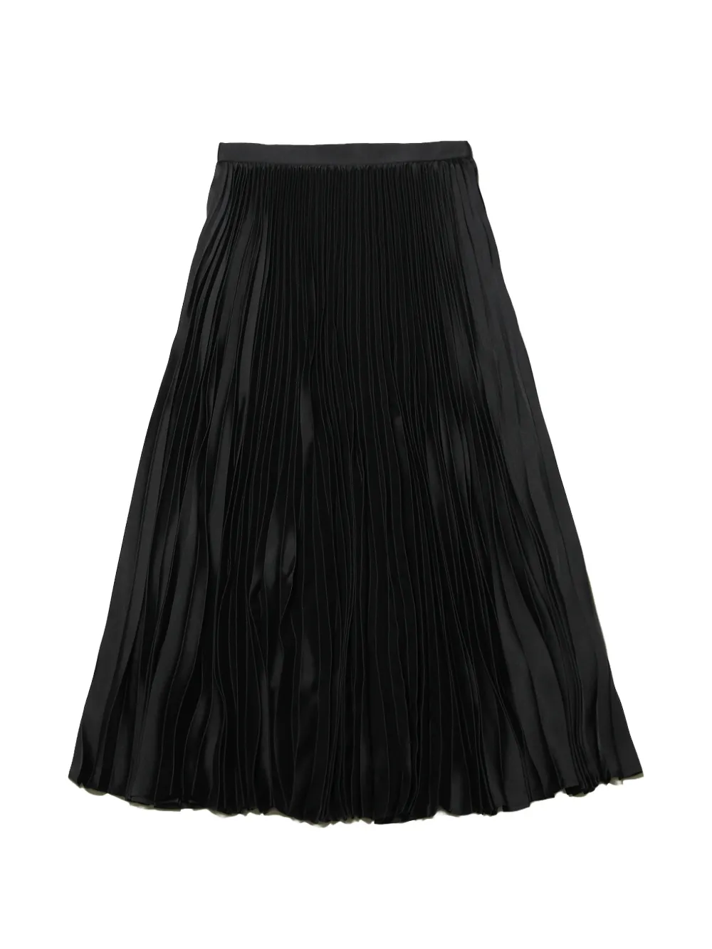Jil Sander pleated satin-finish skirt - Nero