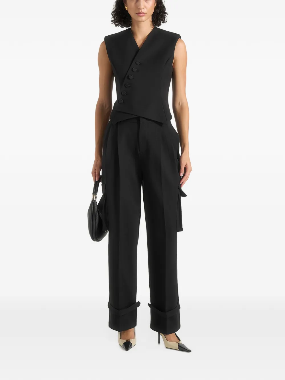Manière De Voir Laurence asymmetrisch gilet Zwart