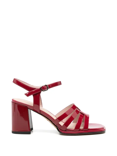 SERGIO MORETTI FIRENZE patent-finish strappy sandals
