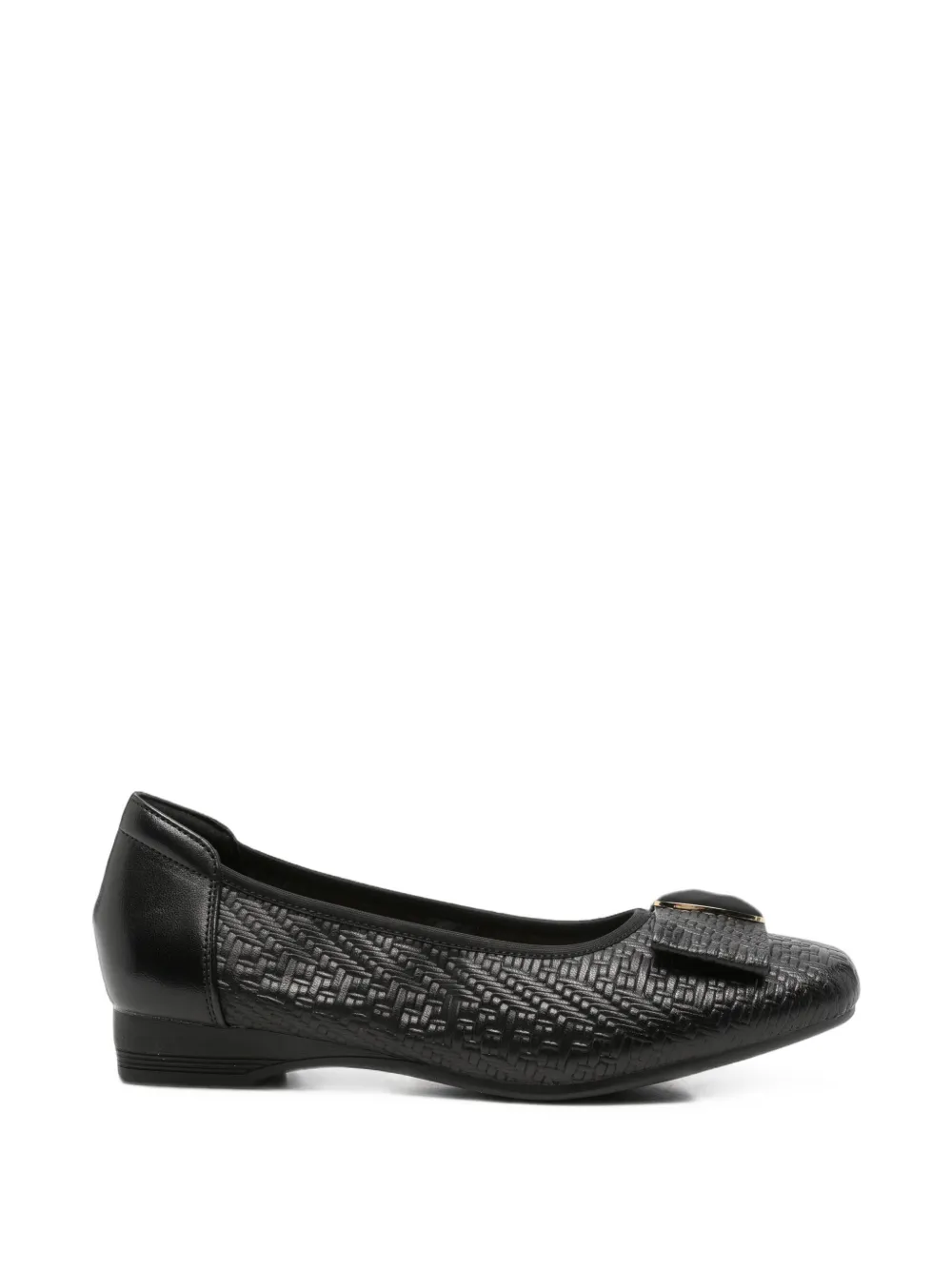 LINDA BAUMANN bow-detail ballet flats - Nero