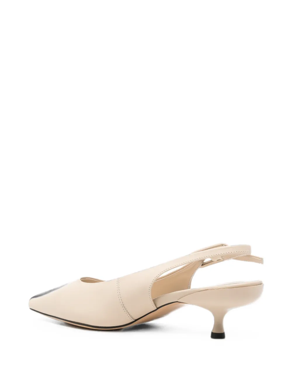 SERGIO MORETTI FIRENZE pointed-toe slingback pumps Beige