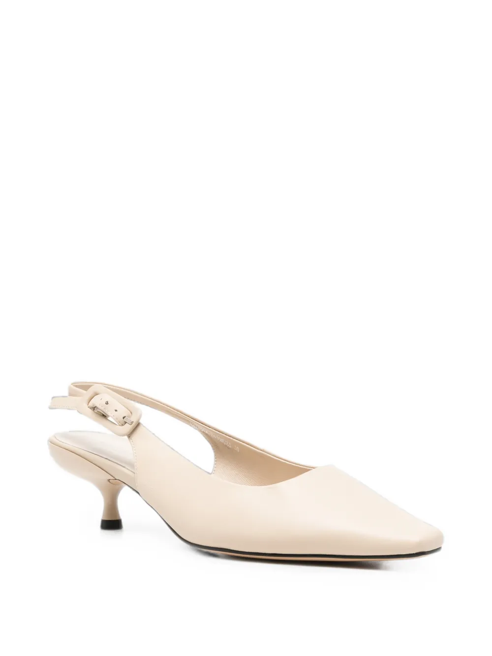 SERGIO MORETTI FIRENZE pointed-toe slingback pumps Beige