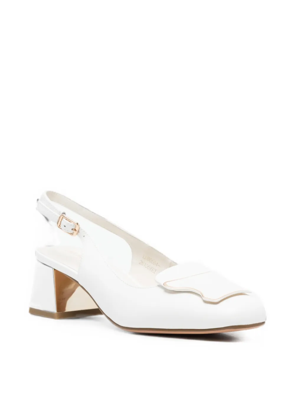LINDA BAUMANN buckle-detail slingback pumps Wit