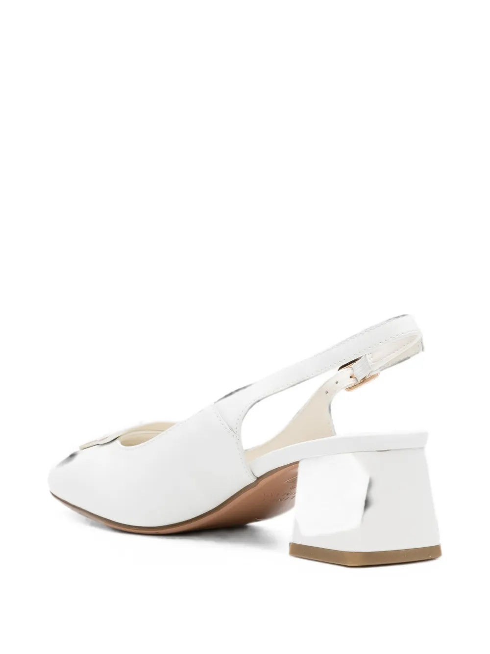LINDA BAUMANN buckle-detail slingback pumps Wit