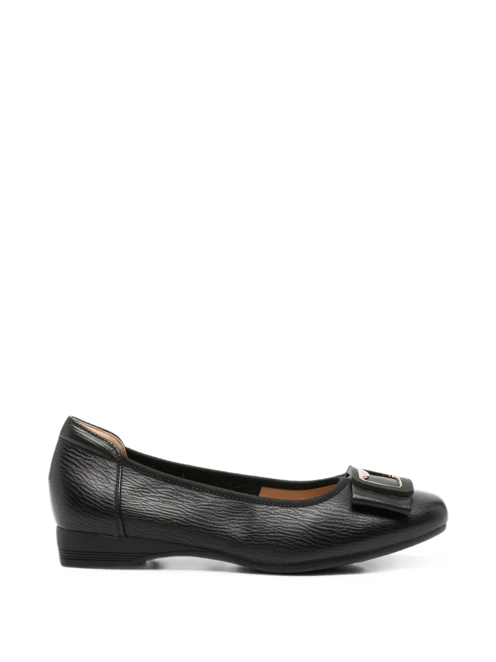 LINDA BAUMANN buckle-detail ballet flats - Nero