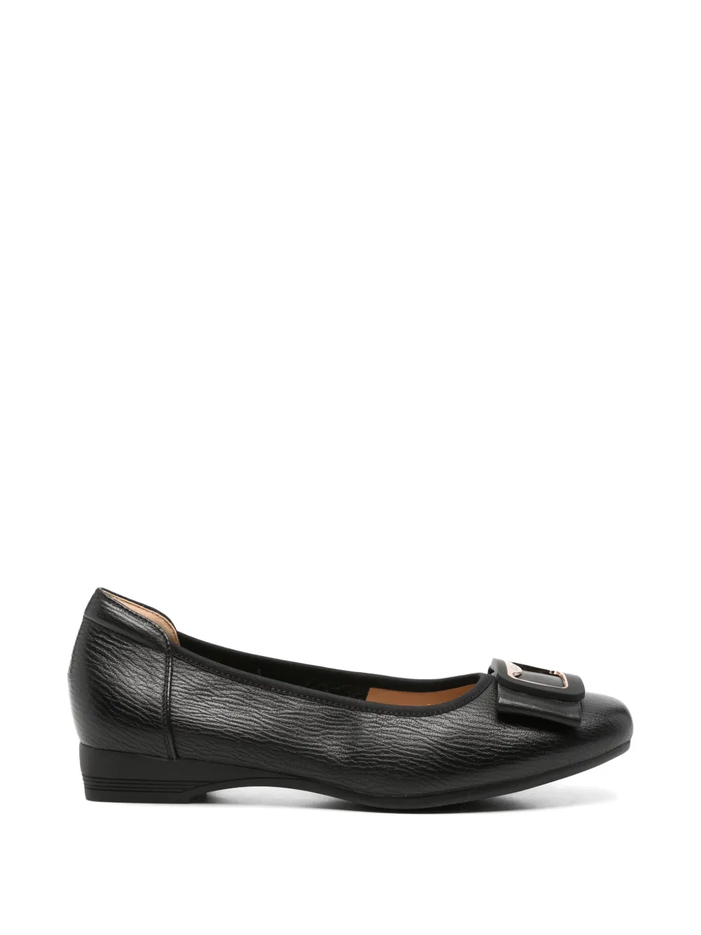 LINDA BAUMANN buckle-detail ballet flats - Nero
