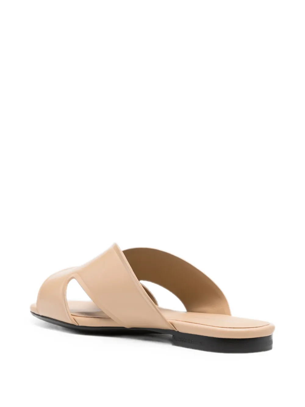 SERGIO MORETTI FIRENZE cut-out leather sandals Beige