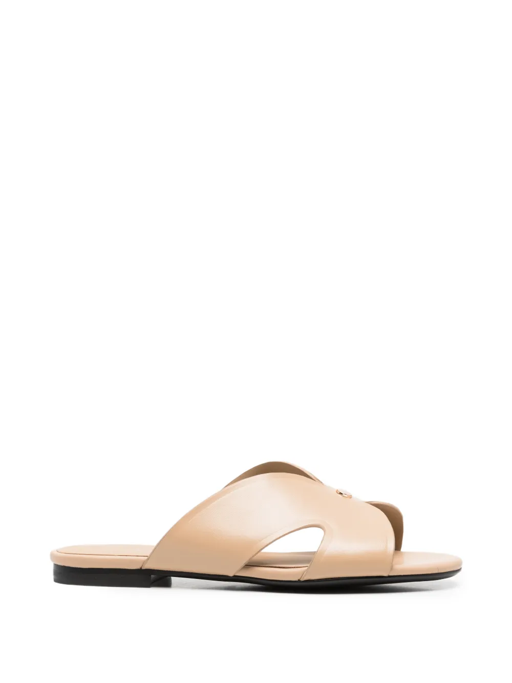 SERGIO MORETTI FIRENZE cut-out leather sandals - Toni neutri