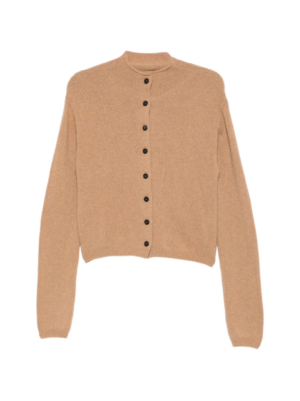 KHAITE high-neck button-up cardigan - Braun