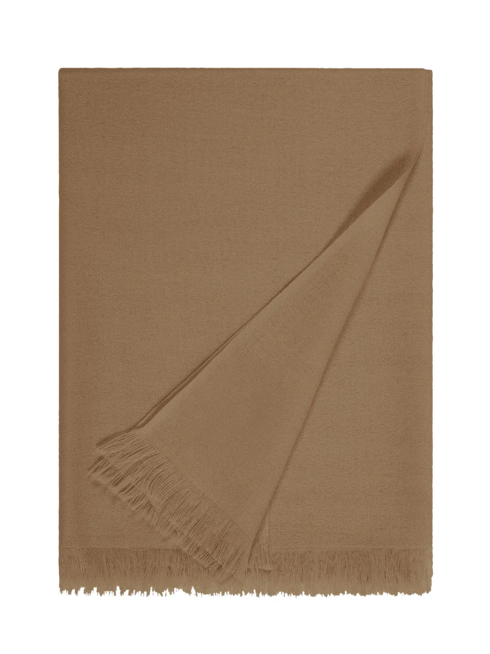 BOMPARD Voile stola met franje Beige