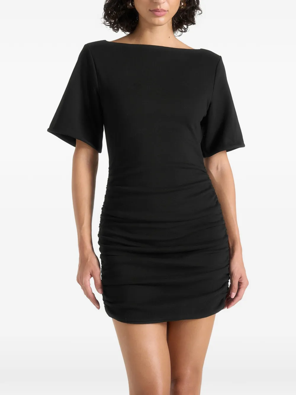 Manière De Voir Rückenfreies Summer in Black T-Shirt-Minikleid - Schwarz