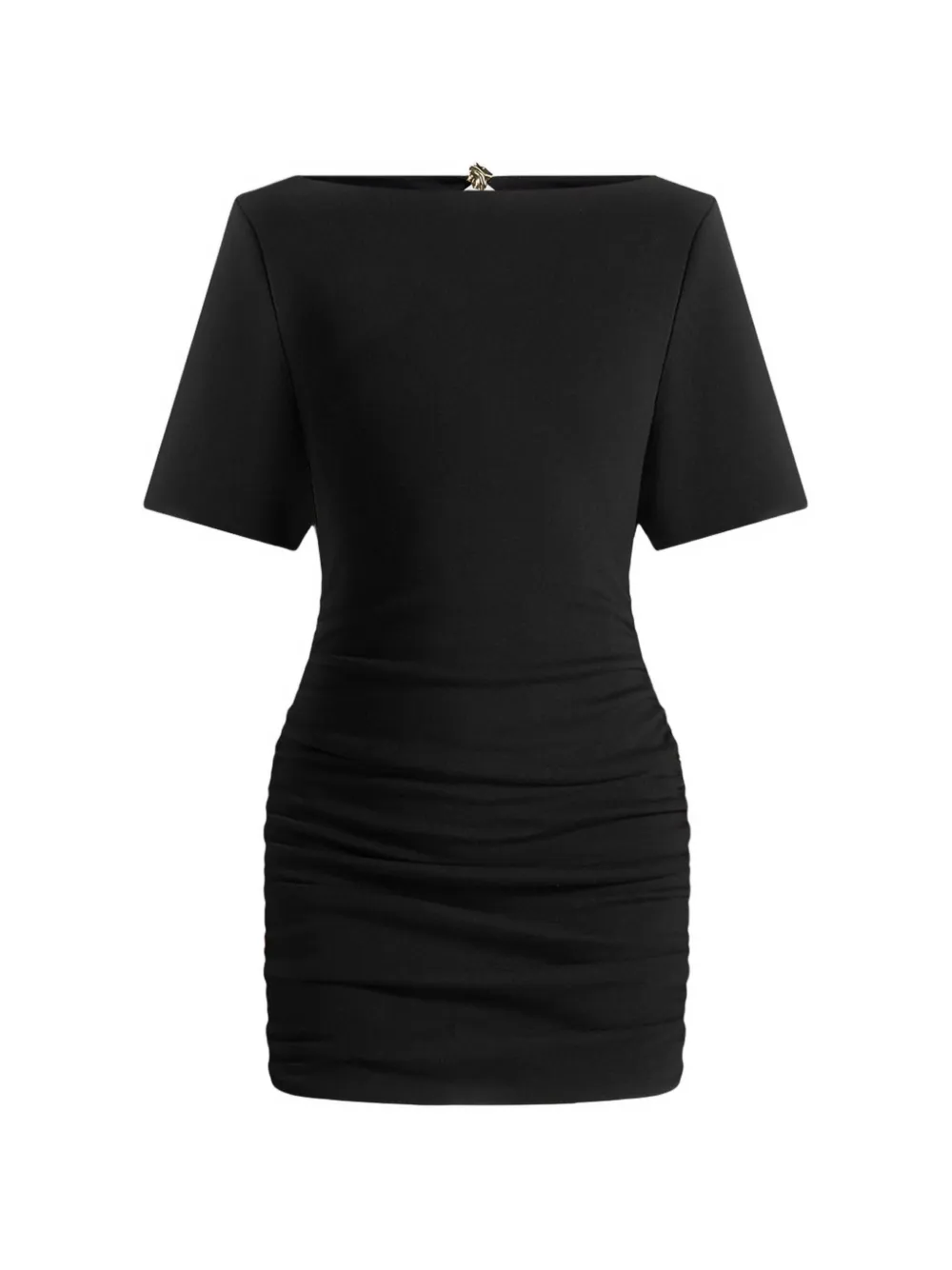Manière De Voir Rückenfreies Summer in Black T-Shirt-Minikleid - Schwarz