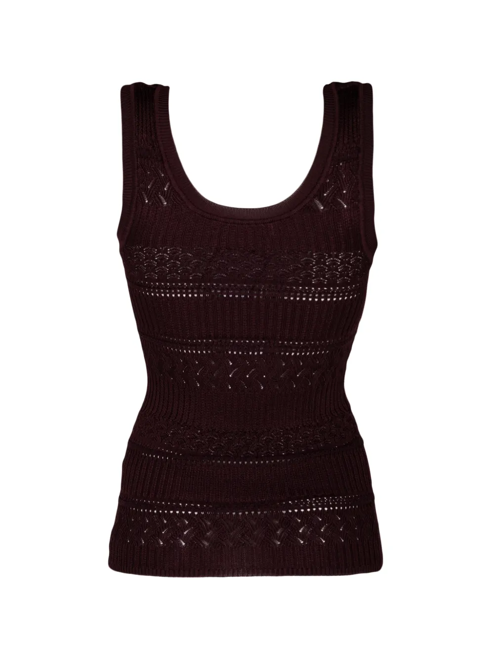 Veronica Beard Sandra pointelle gebreide tanktop Rood