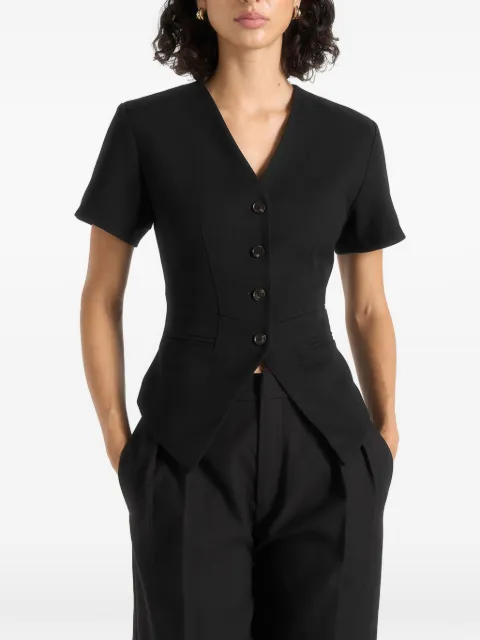 Manière De Voir Yolanda in black tailored peplum waistcoat