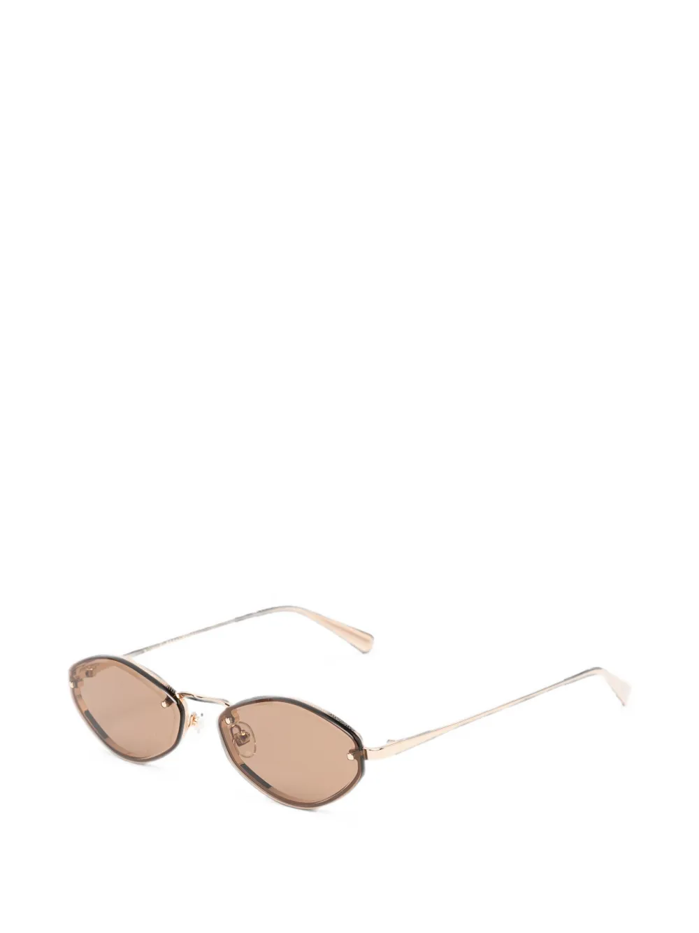 Jacquemus Bellini zonnebril met geometrisch montuur Goud