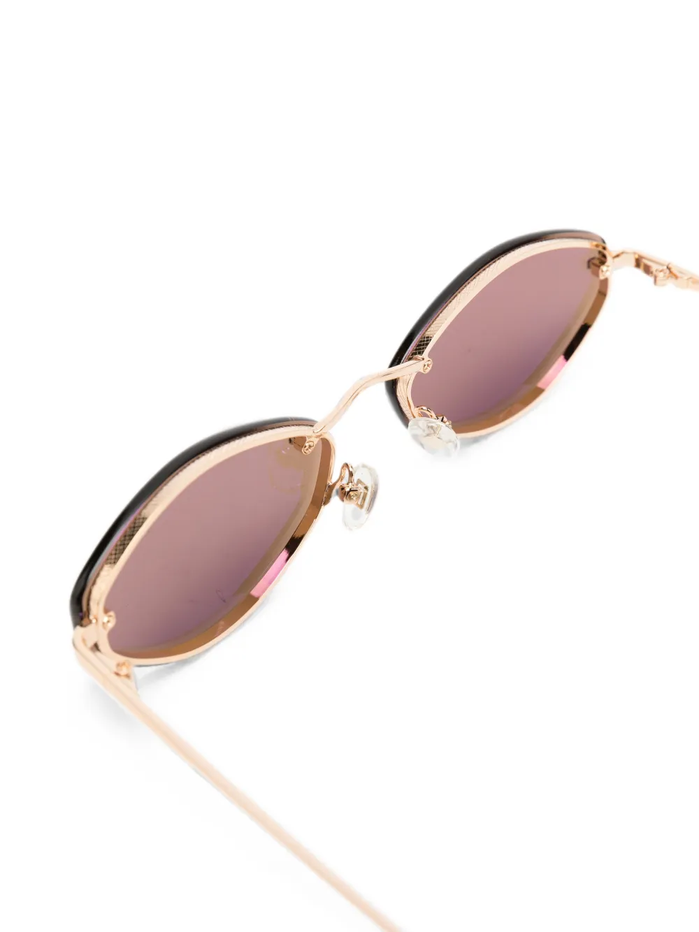 Jacquemus Bellini zonnebril met geometrisch montuur Goud