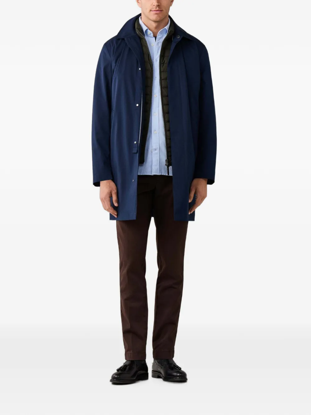 Hackett London Sloane Mac regenjas Blauw