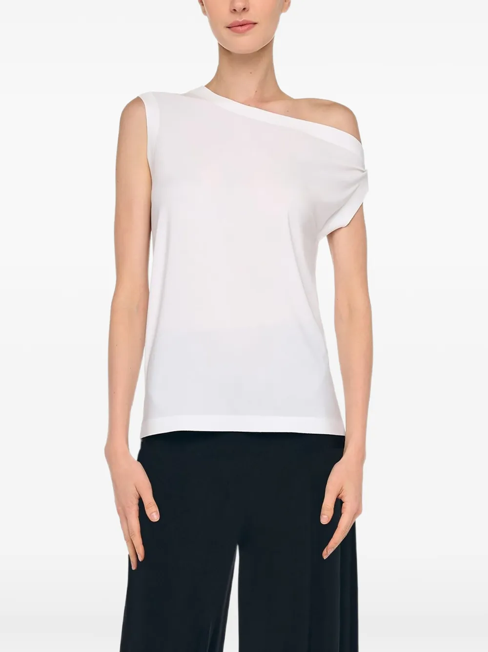 Norma Kamali one-shoulder sleeveless top - Nero