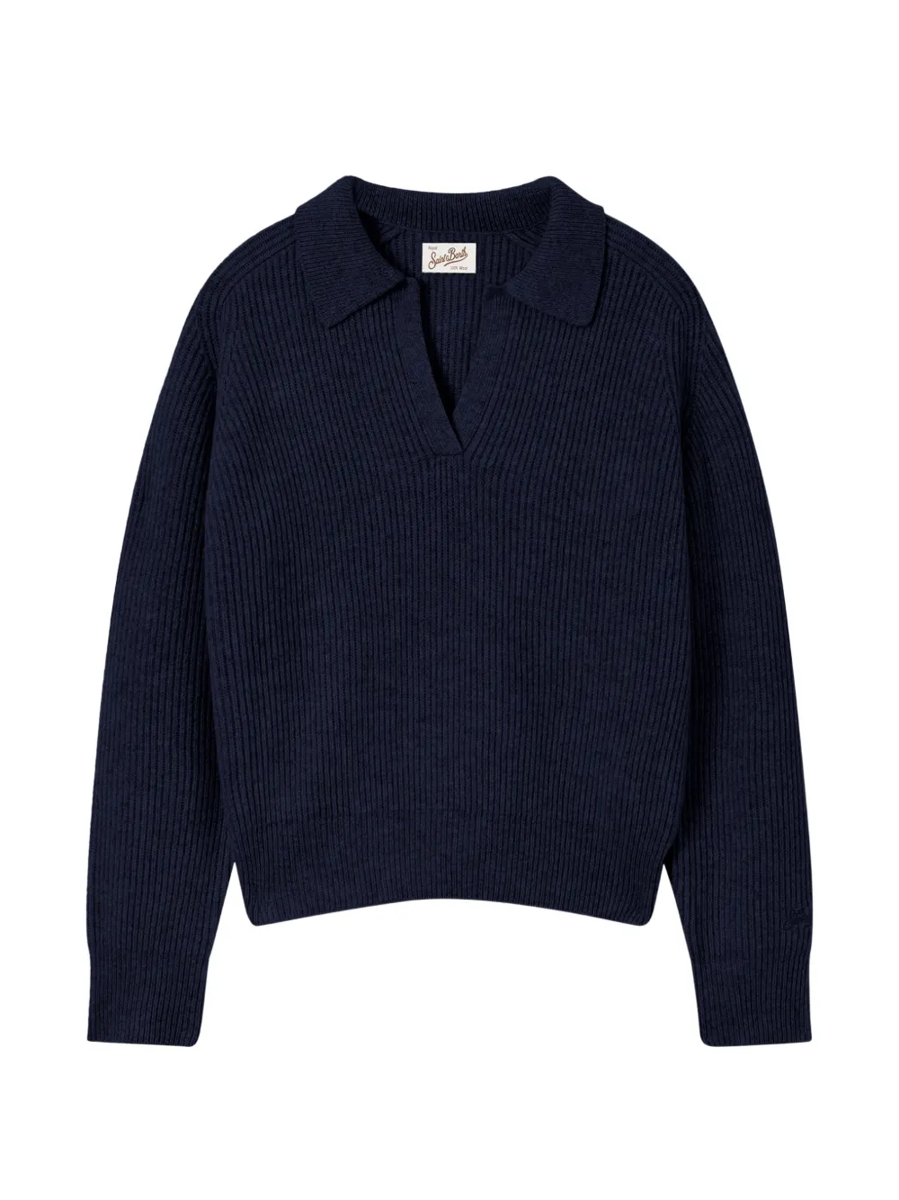 MC2 Saint Barth Yaoni wool polo collar knit Blauw