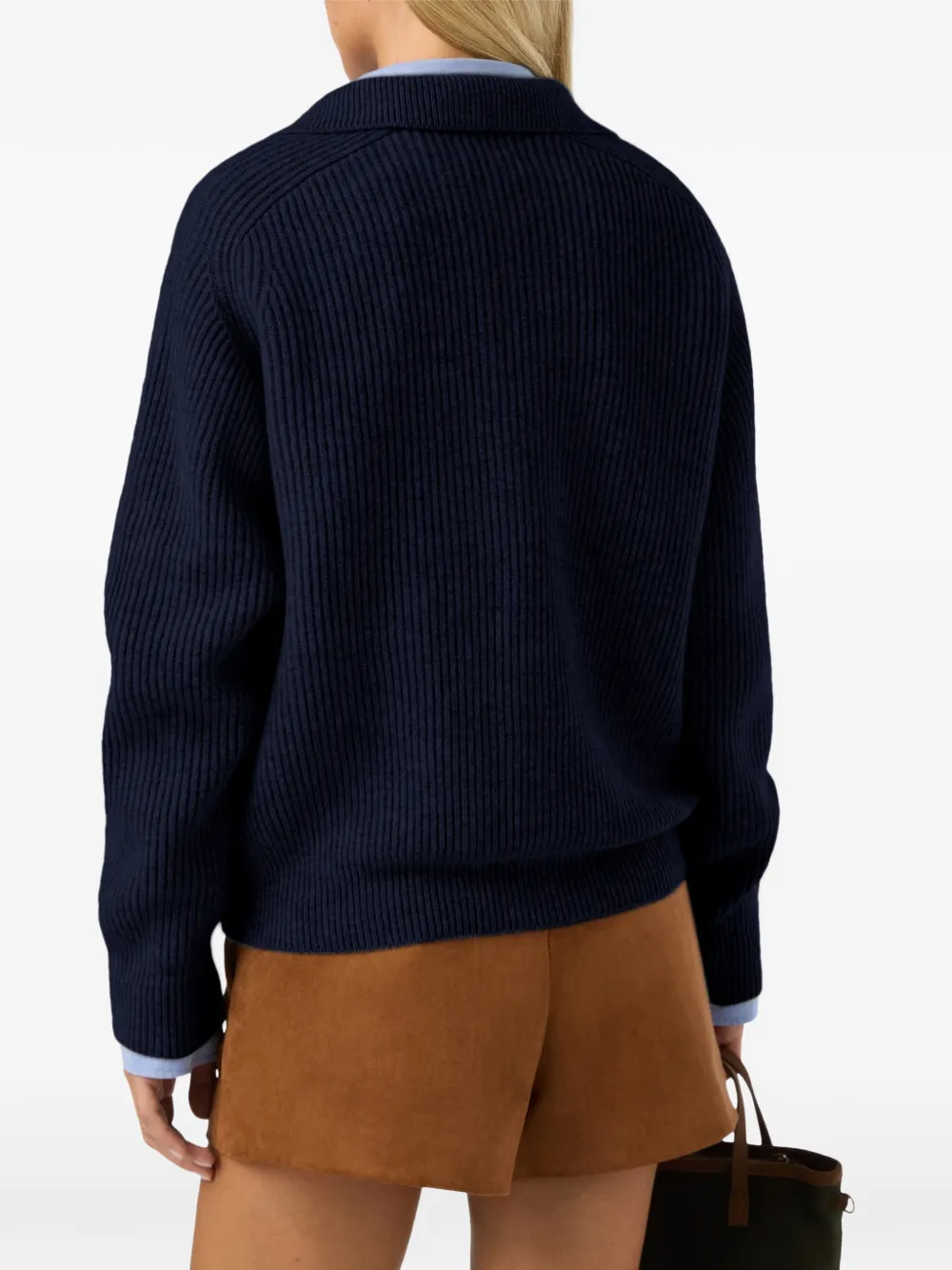 MC2 Saint Barth Yaoni wool polo collar knit Blauw