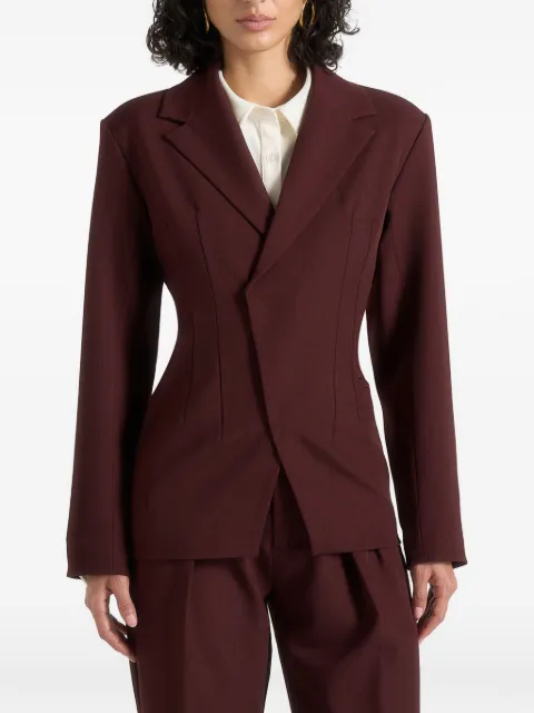 Manière De Voir Beatrice tailored cinched blazer wine red