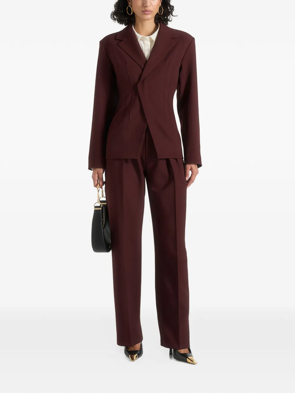 Manière De Voir Beatrice getailleerde blazer Rood