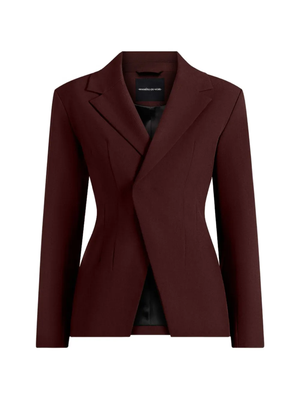 Manière De Voir Beatrice tailored cinched blazer wine red - Rot