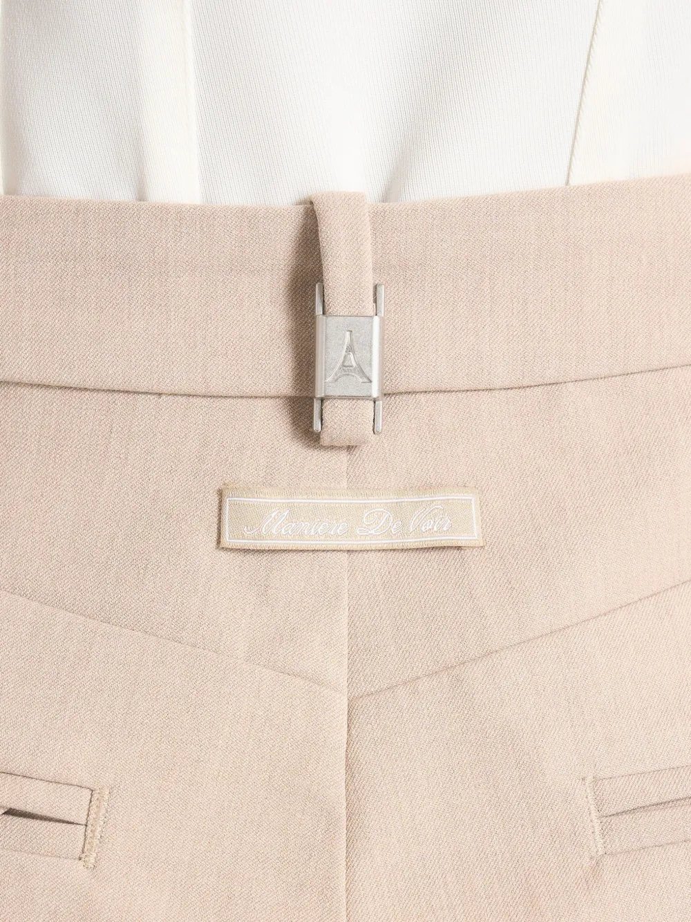 Manière De Voir Lorette shorts met plooien Beige