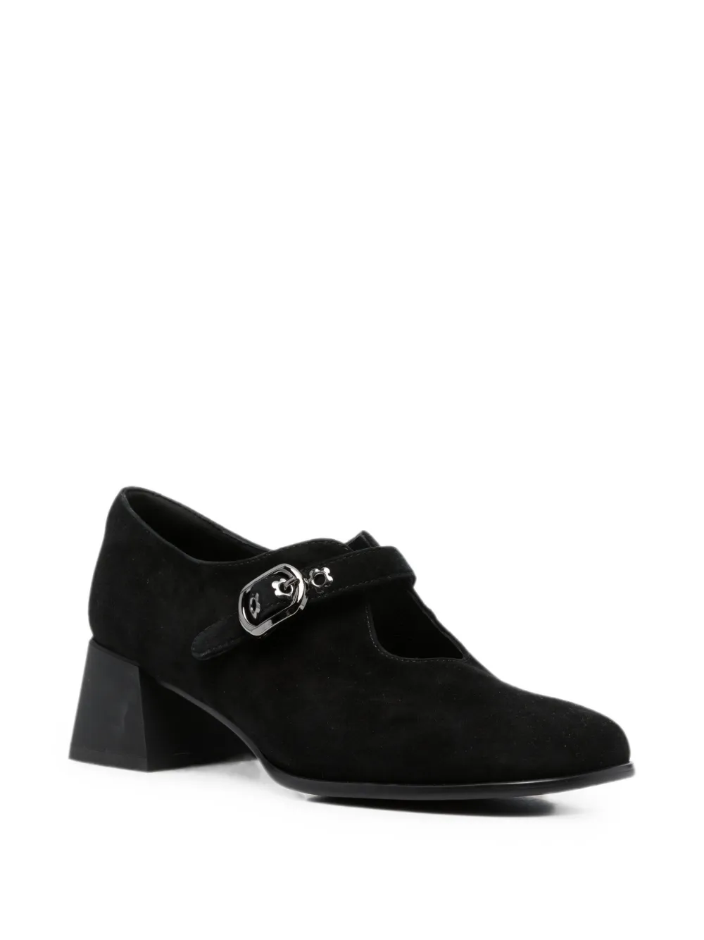 LINDA BAUMANN buckle-fastening block-heel pumps Zwart