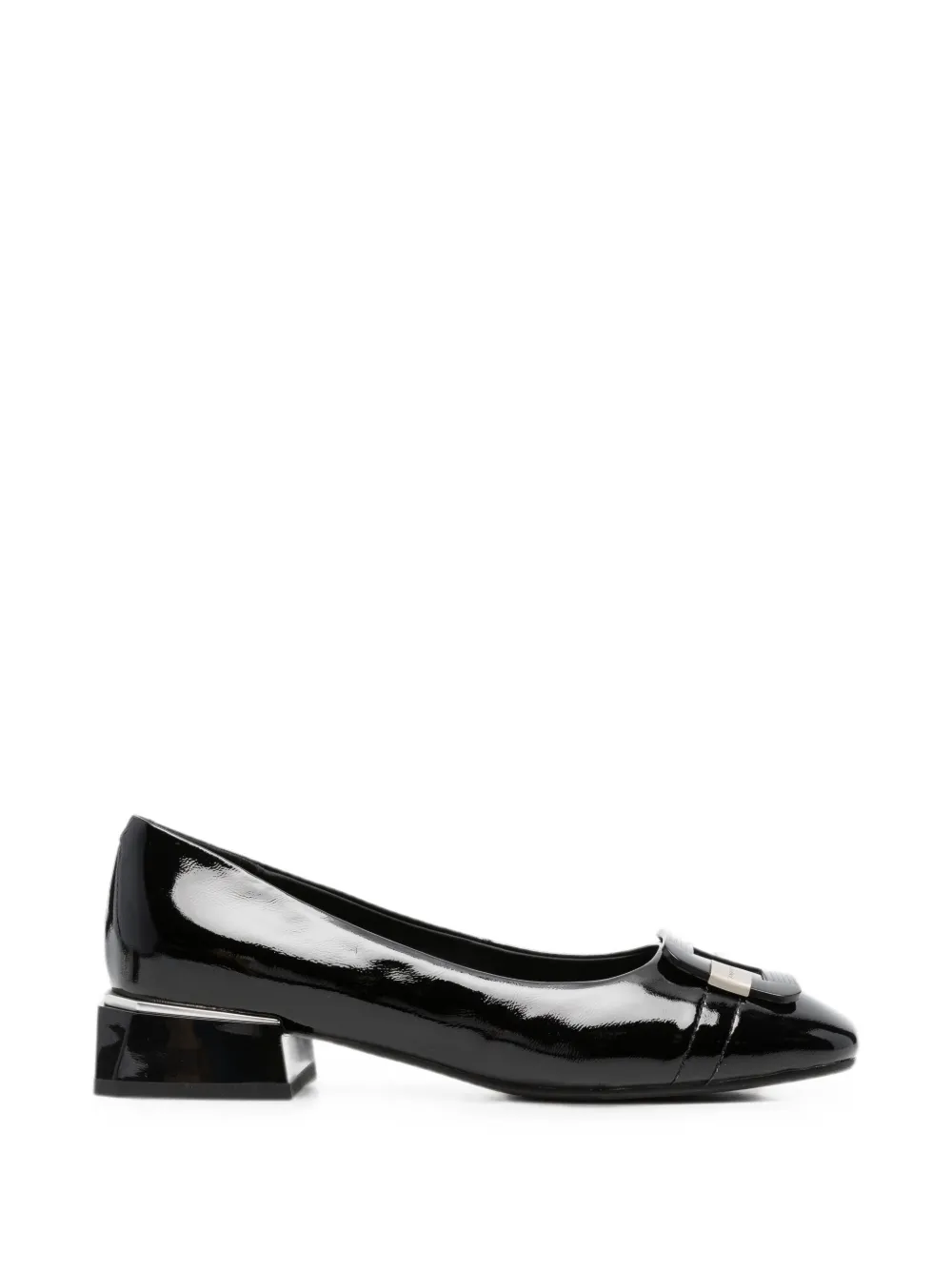 LINDA BAUMANN buckle-detail block-heel pumps Zwart