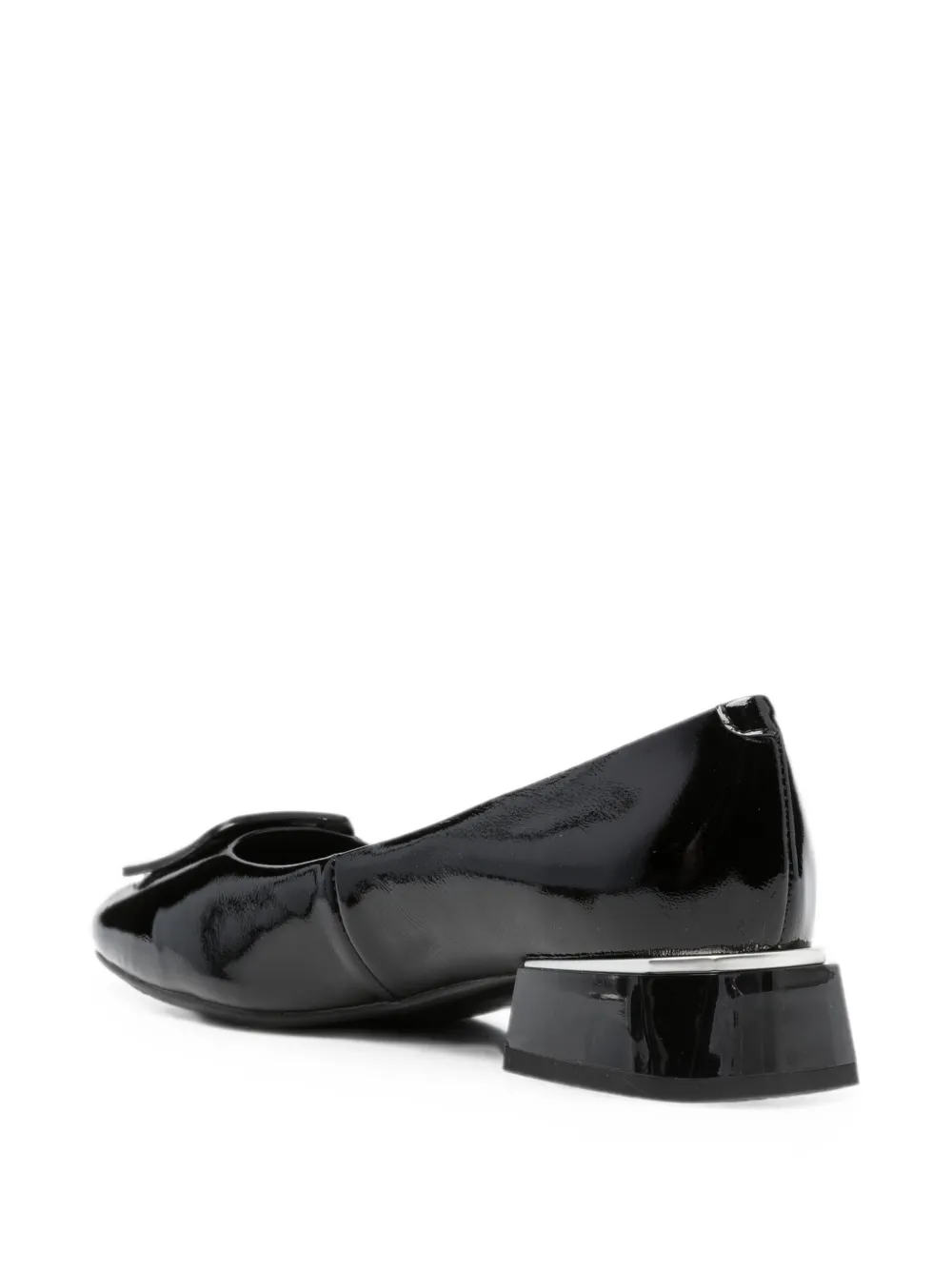 LINDA BAUMANN buckle-detail block-heel pumps Zwart