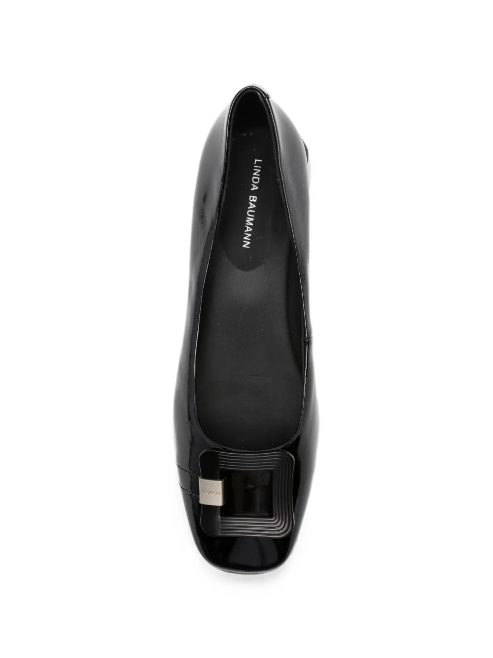 LINDA BAUMANN buckle-detail block-heel pumps Zwart