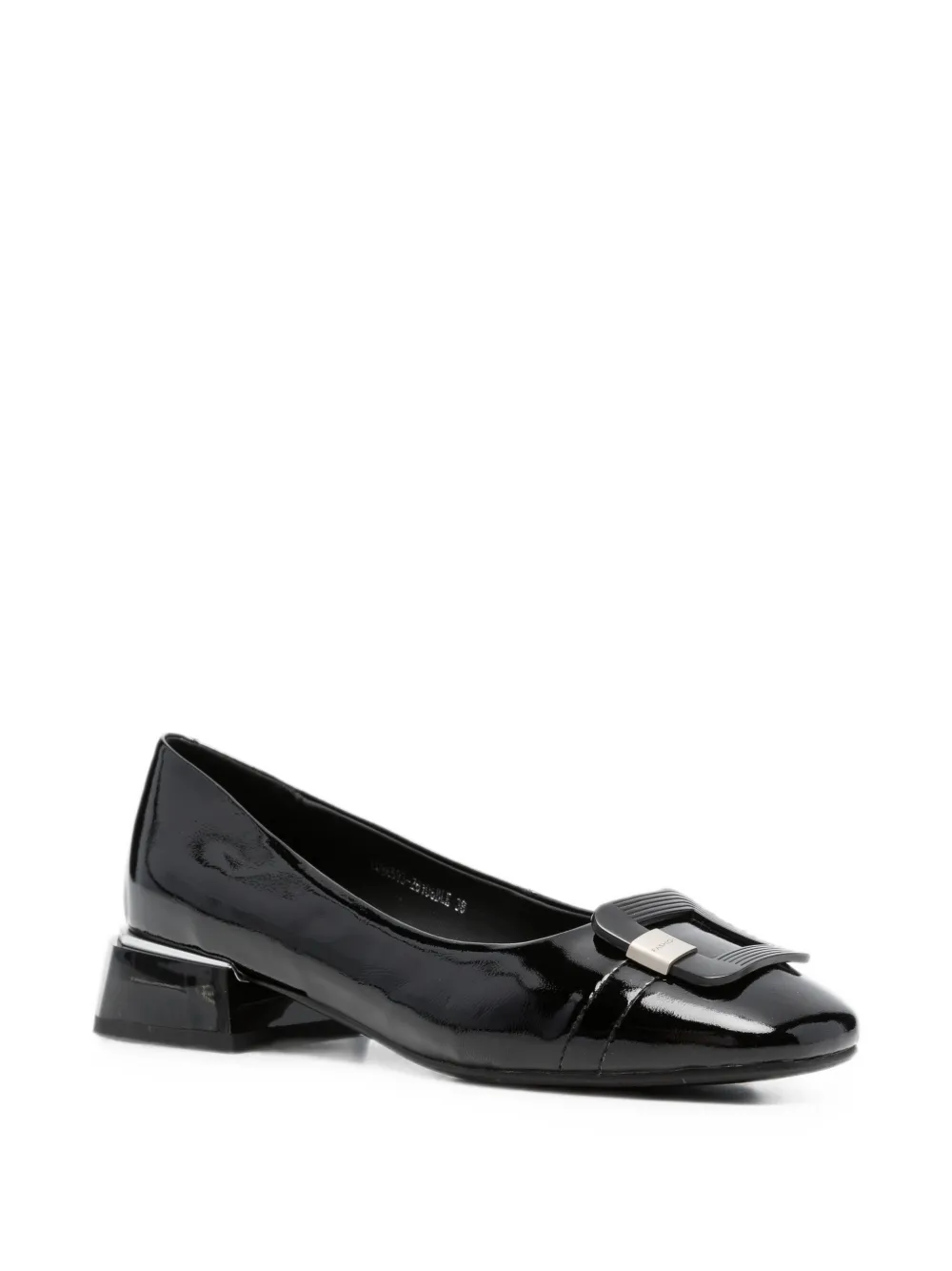 LINDA BAUMANN buckle-detail block-heel pumps Zwart